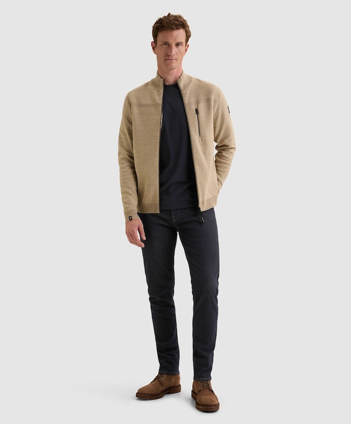 Heren vest beige