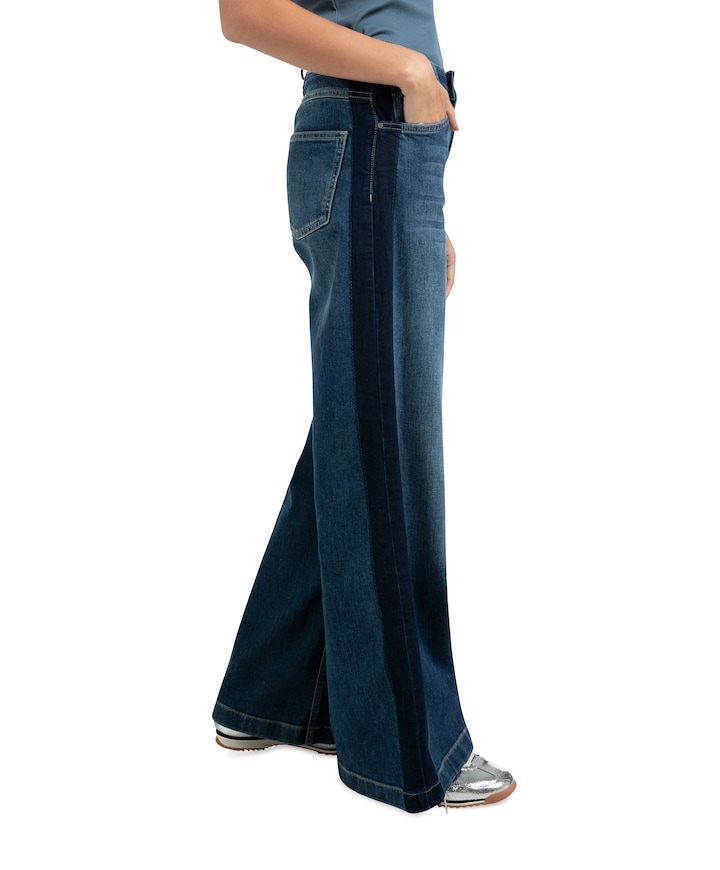 Hw wide w. tape - L32 broek blauw