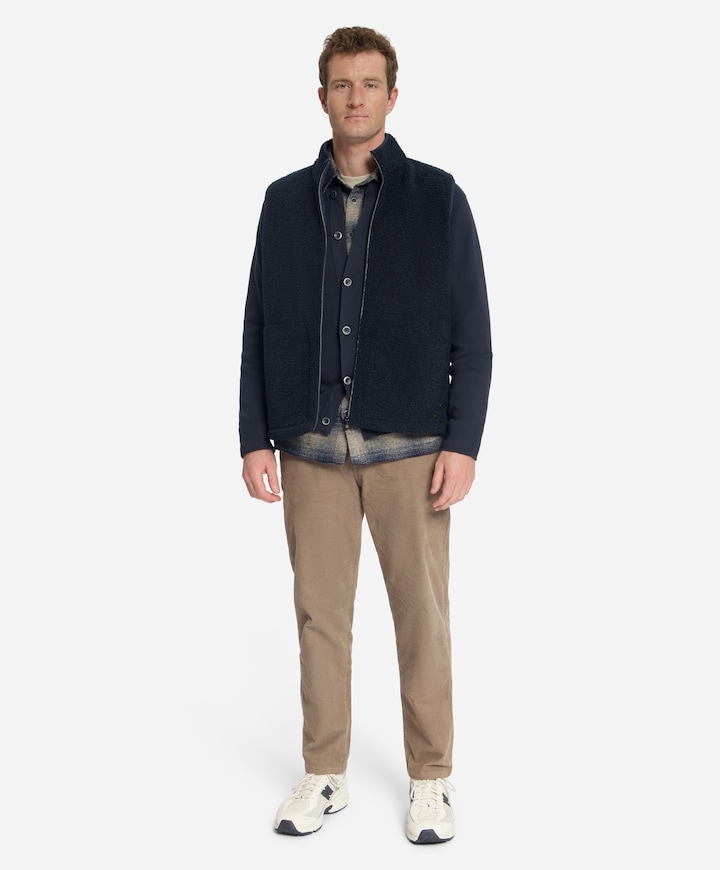 Heren overhemd lange mouw blauw