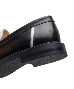 Gowtu Studs dames loafers bruin