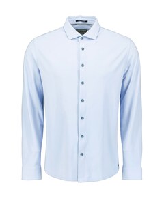 Heren overhemd lange mouw blauw