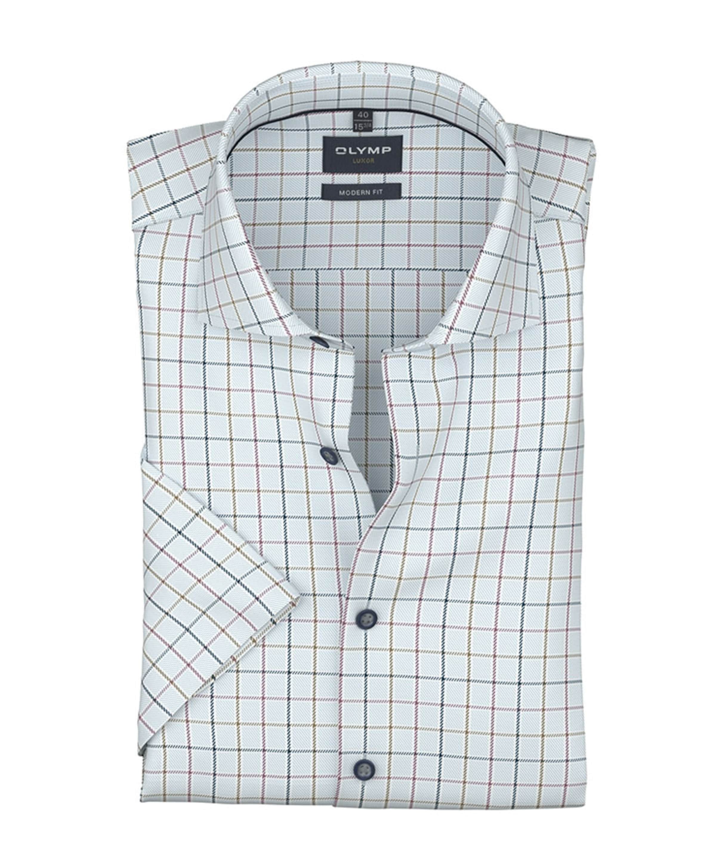 Heren overhemd korte mouw blauw