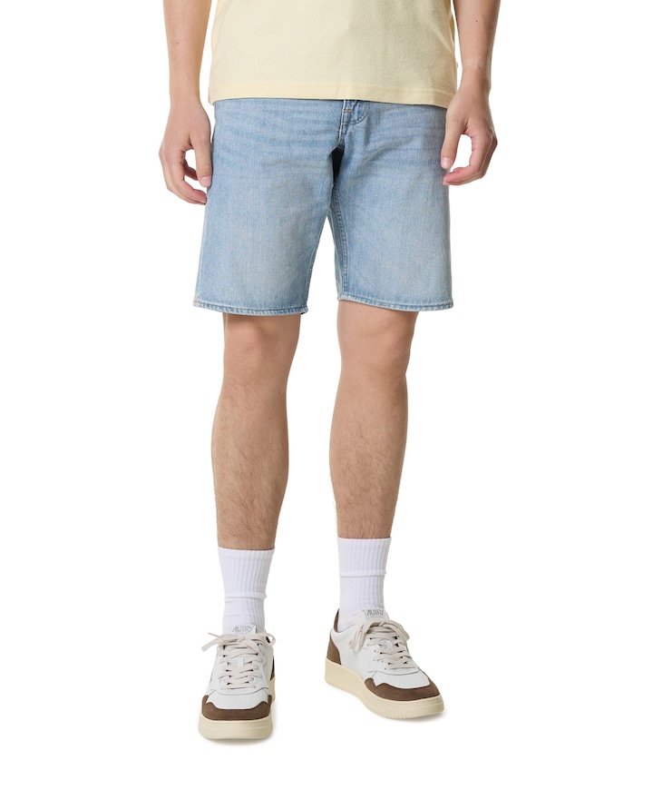Sky blue basic heren korte broek blauw