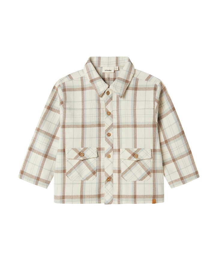 Jongens overhemd lange mouw ecru