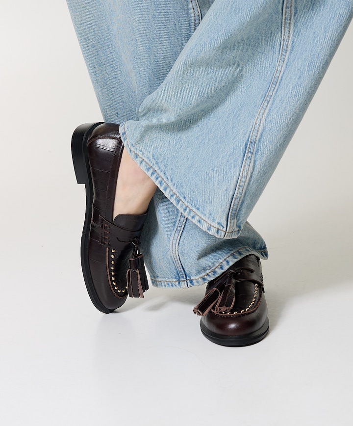 dames loafers bruin