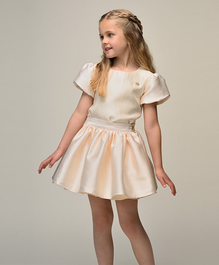 Meisjes rok ecru