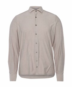 Heren overhemd lange mouw beige