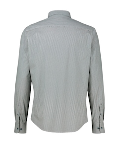 Heren overhemd lange mouw beige