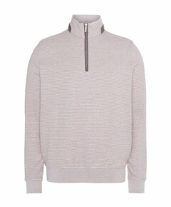 Heren trui met rits beige