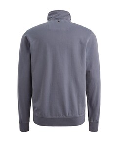 Heren trui met rits blauw