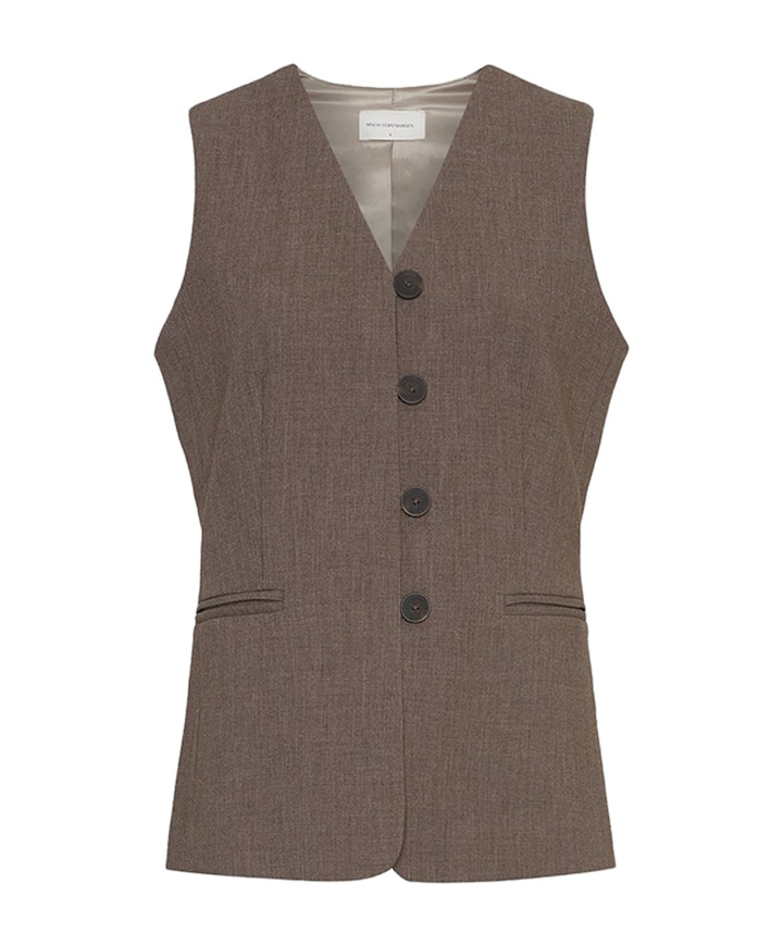 Dames gilet bruin