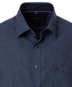 Heren overhemd lange mouw blauw