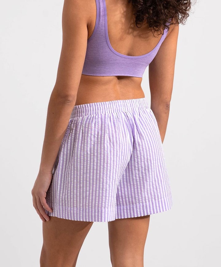 Dames pyjamashort paars