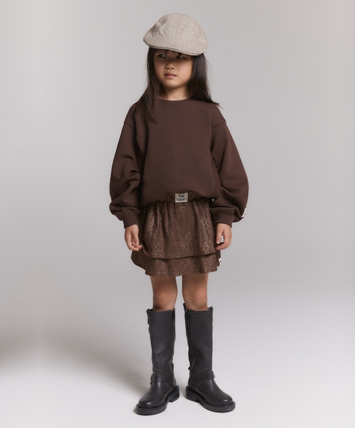 Meisjes sweater bruin