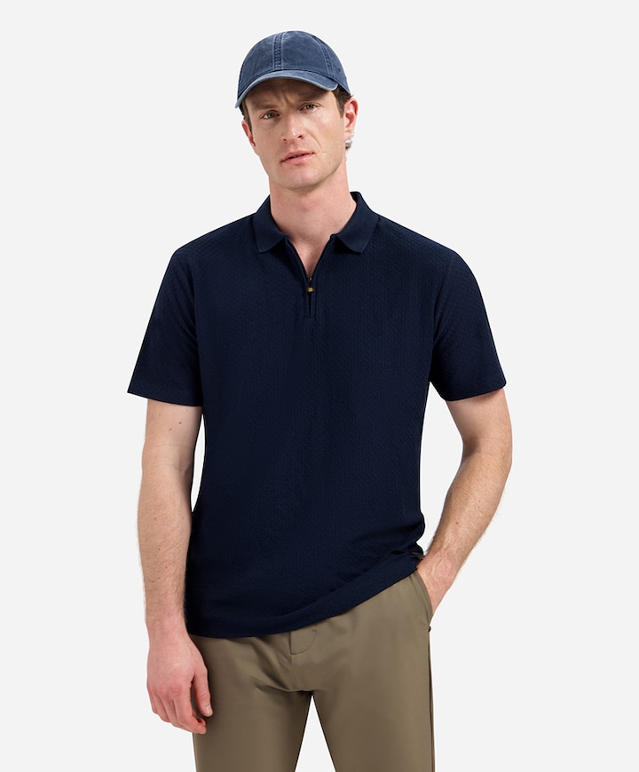 Heren polo blauw