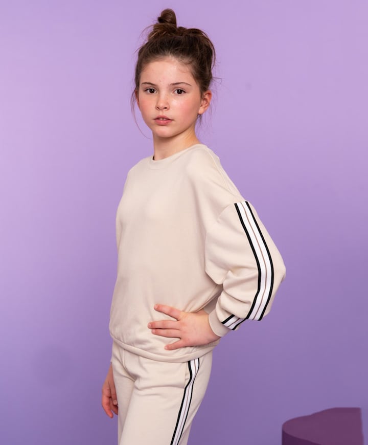 Meisjes sweater beige