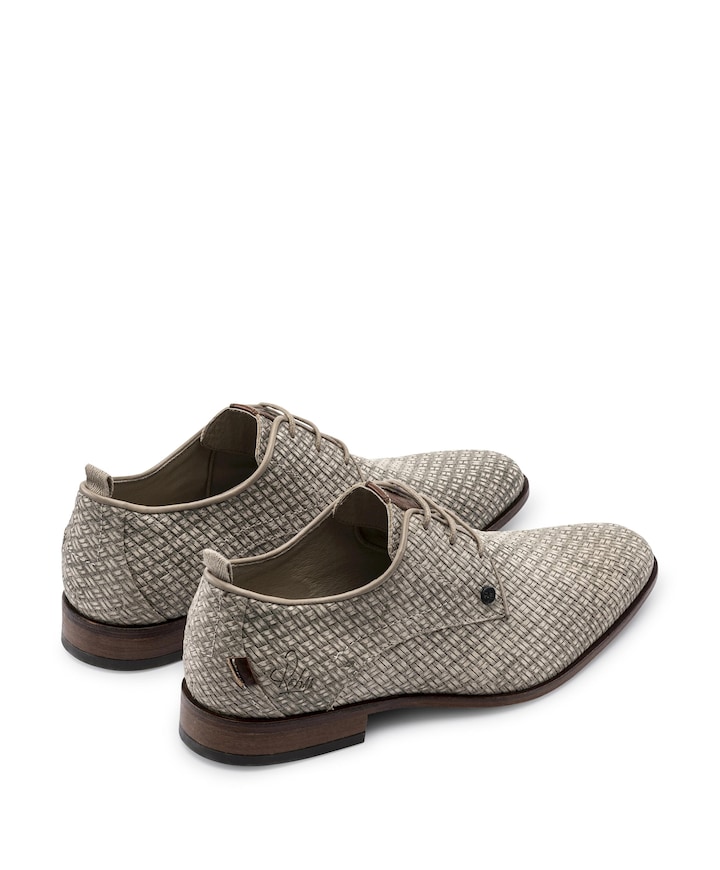 Greg braid heren veterschoenen beige