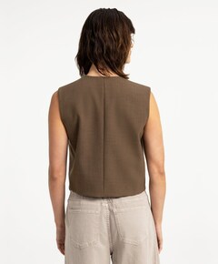 Dames gilet bruin