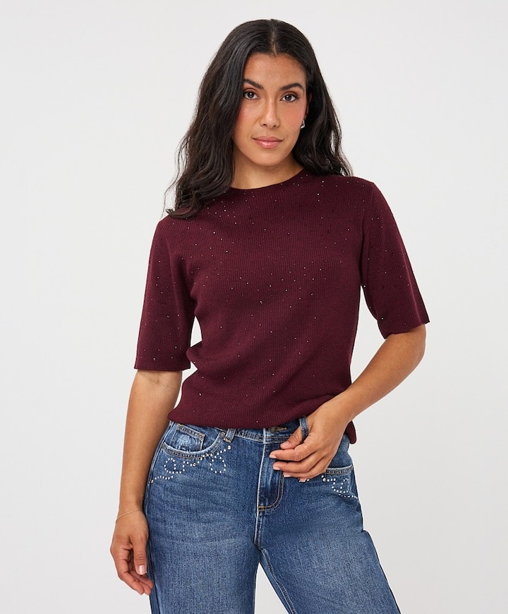 Dames trui bordeaux