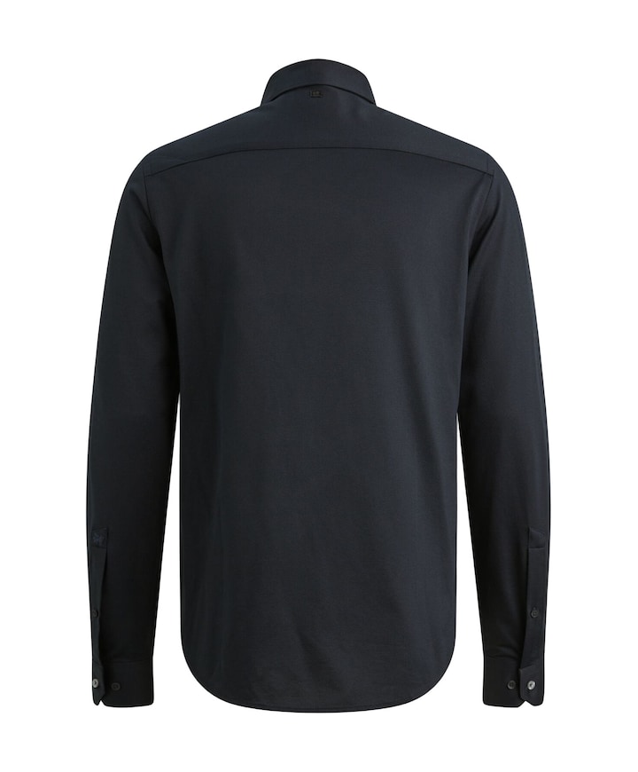 Heren overhemd lange mouw blauw