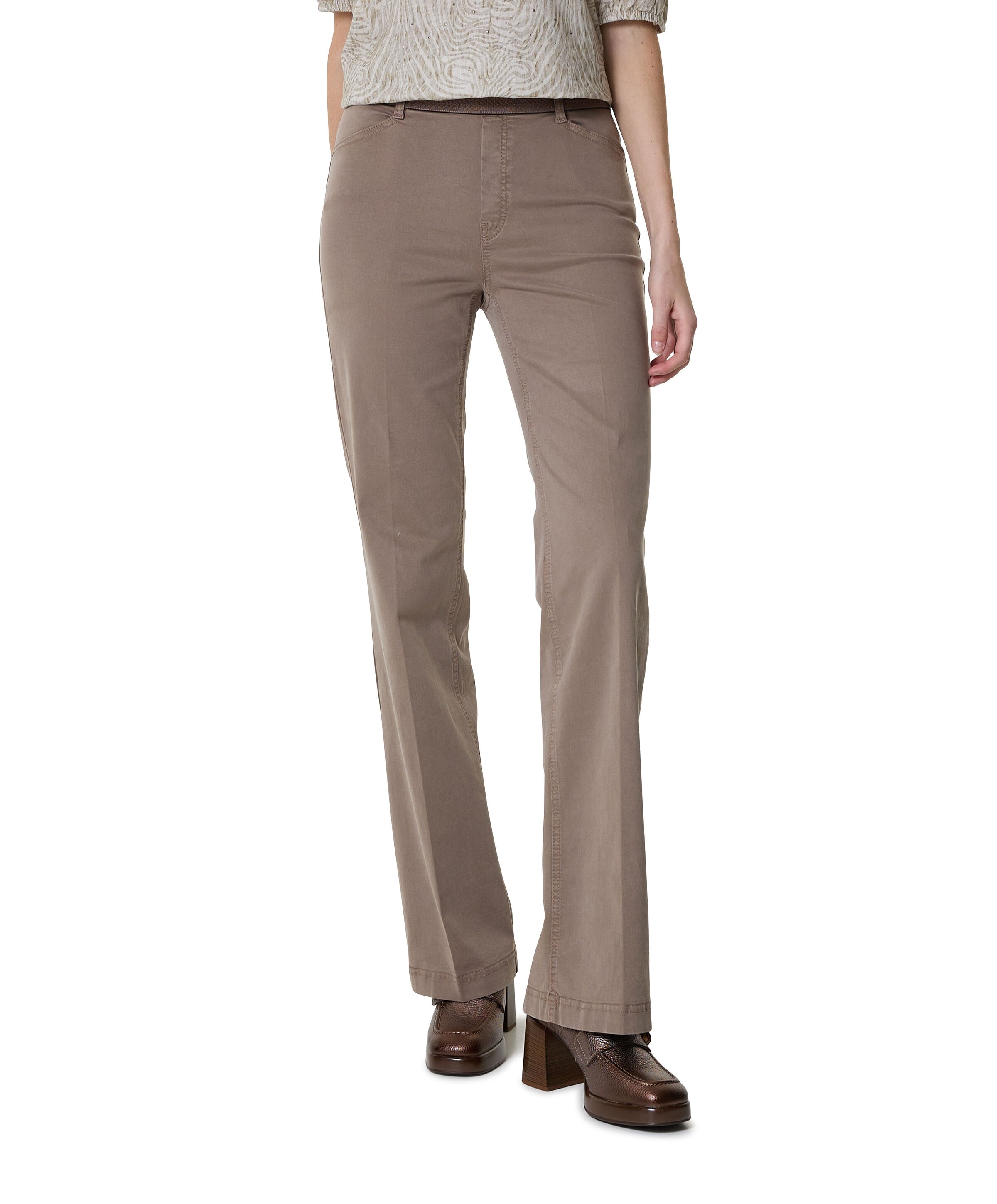 Pull On Slim dames broek beige