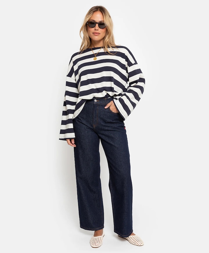 Dames longsleeve blauw