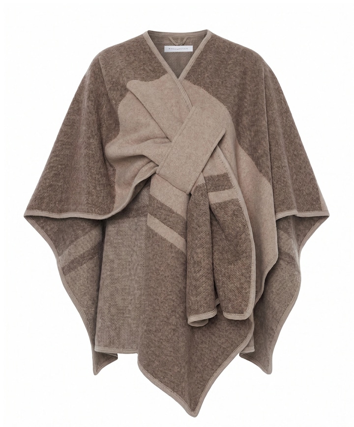 Dames cape beige
