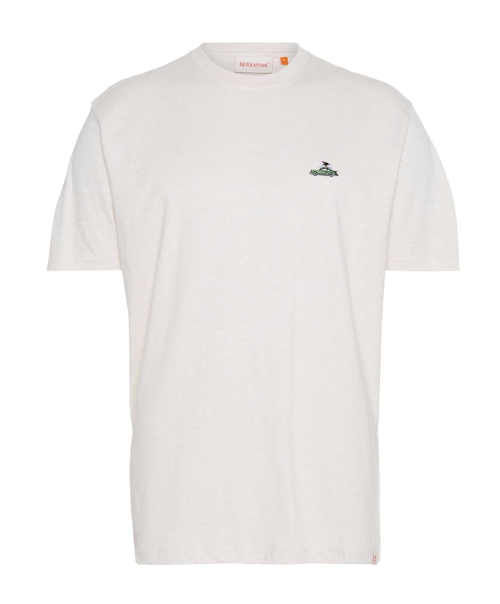 Heren T-shirt ecru