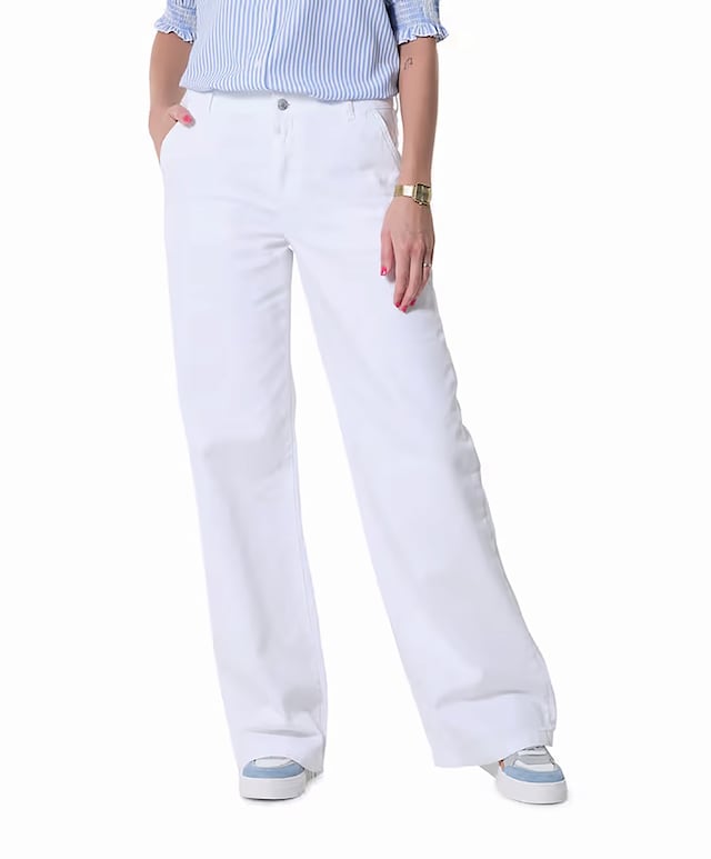 wide leg chino jeans wit