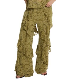Ladies knitted lace AYA dames broek groen
