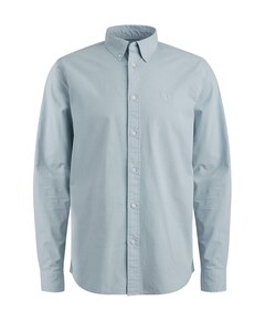 Heren overhemd lange mouw blauw