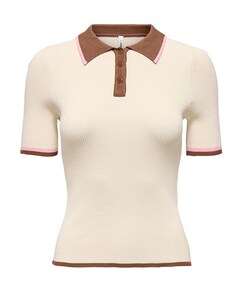 Dames polo ecru