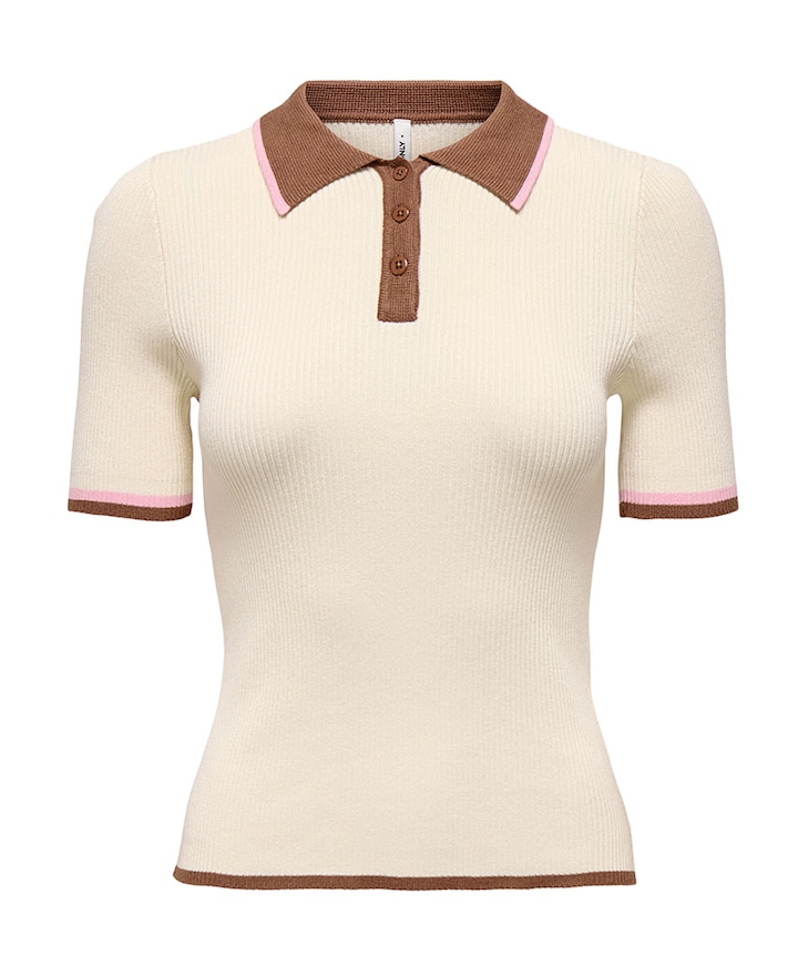 Dames polo ecru