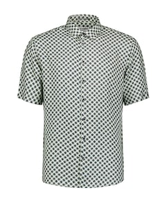 Heren overhemd korte mouw groen