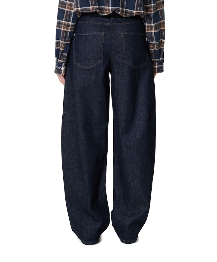 Baggy twisted dames jeans blauw