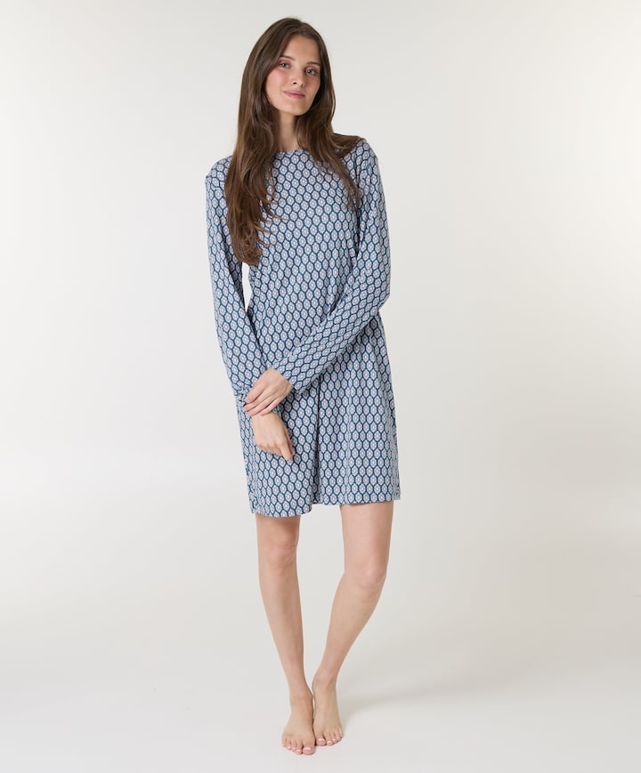 Dames nachthemd blauw