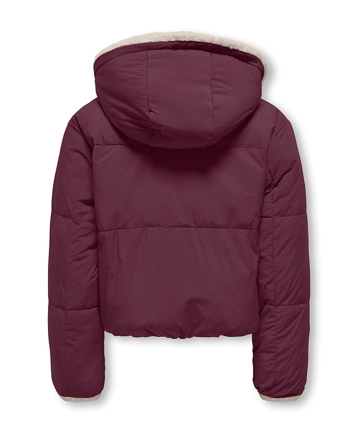 Meisjes omkeerbare jas bordeaux