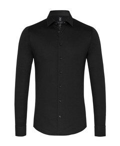 Heren overhemd lange mouw zwart