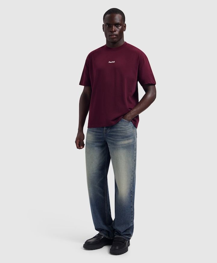 Heren T-shirt bordeaux