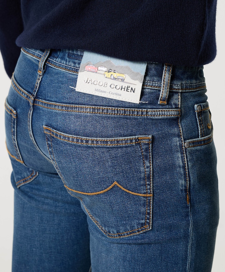 Nick Slim 5 Pocket jeans blauw