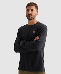 Heren longsleeve blauw