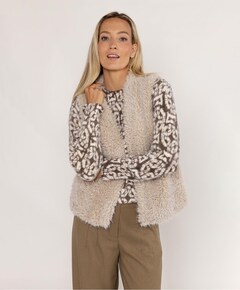 Dames gilet beige