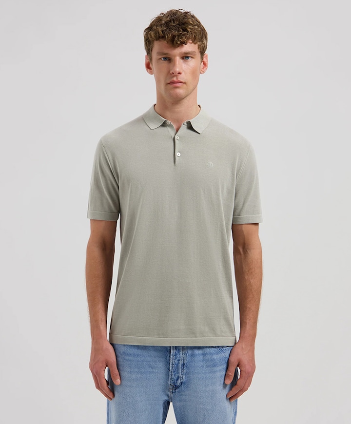 Heren polo grijs