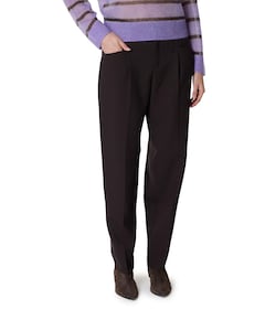 Mara Momfit Pleat dames broek bruin