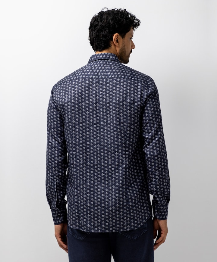 Heren overshirt blauw