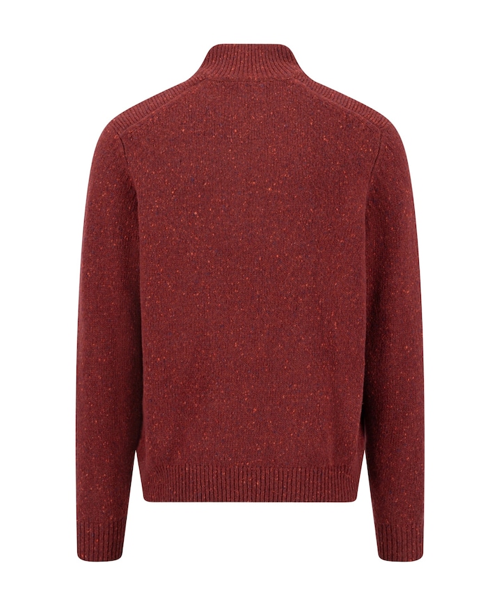 Heren trui met rits rood