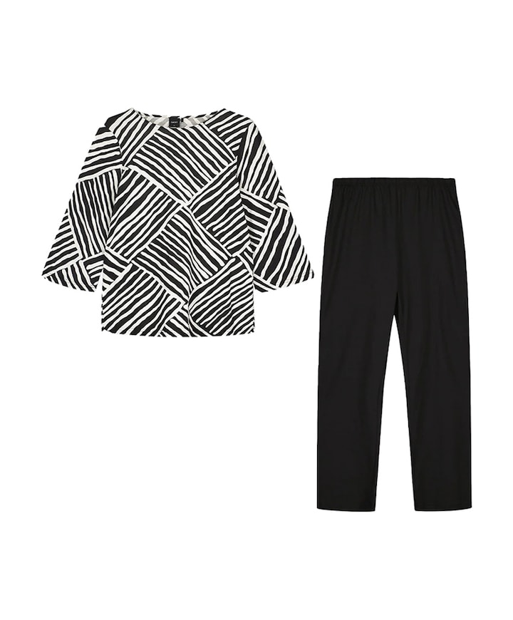 Dames pyjamaset zwart