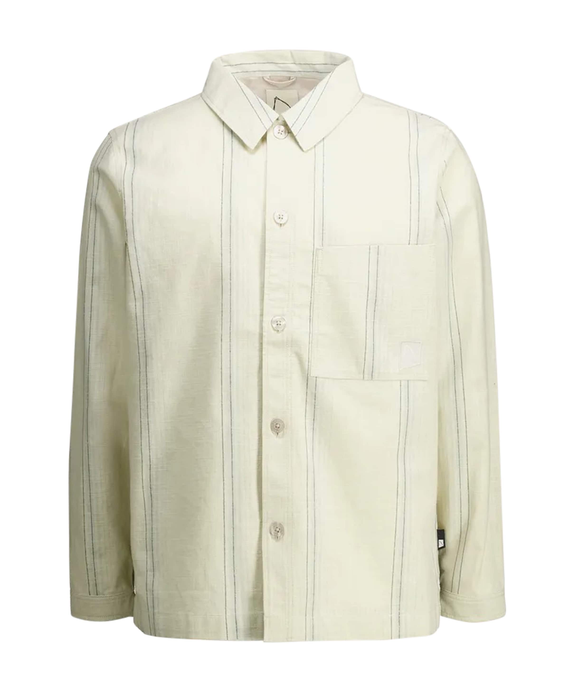 Heren overhemd lange mouw beige