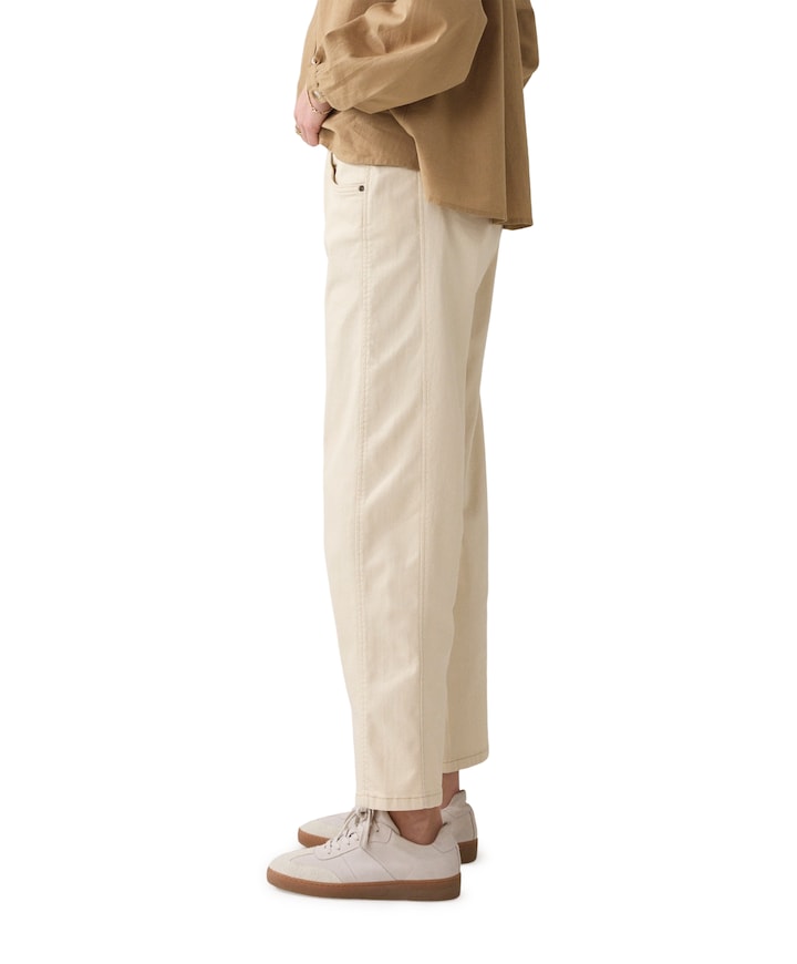 Cocoon Heritage stretch twill dames broek ecru