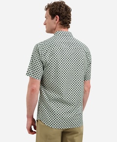 Heren overhemd korte mouw groen